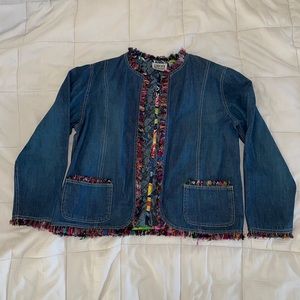 Colorful Chico’s Design Jean Jacket